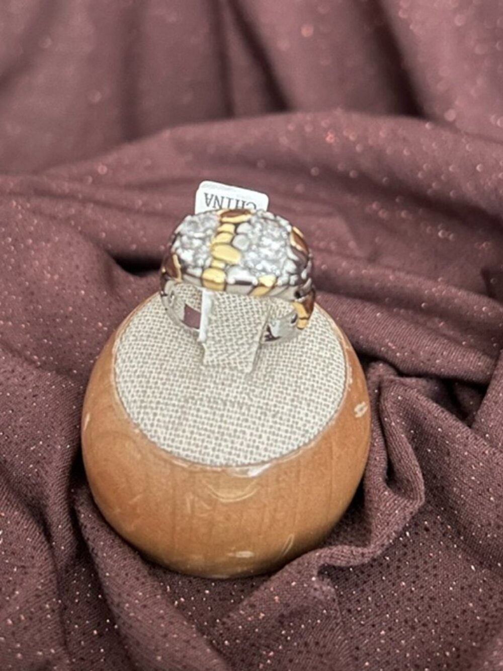 Amazing Two-Tone White CZ's ring